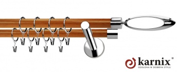 Karnisze Nowoczesne NEO Prestige 19/19mm Mirella INOX - calvados