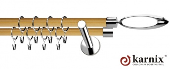 Karnisze Nowoczesne NEO Prestige 19/19mm Mirella INOX - pinia