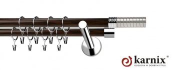 Karnisze Nowoczesne NEO Prestige 19/19mm Optima INOX - wenge