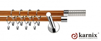 Karnisze Nowoczesne NEO Prestige 19/19mm Optima INOX - calvados