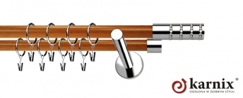 Karnisze Nowoczesne NEO Prestige 19/19mm Rosetti Crystal INOX - calvados