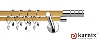 Karnisze Nowoczesne NEO Prestige 19/19mm Rosetti Crystal INOX - pinia