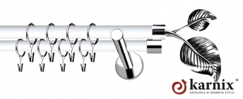 Karnisze Nowoczesne NEO Prestige 19/19mm Sorento INOX - biały