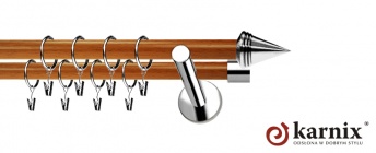 Karnisze Nowoczesne NEO Prestige 19/19mm Stożek INOX - calvados