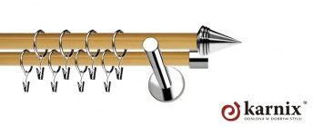 Karnisze Nowoczesne NEO Prestige 19/19mm Stożek INOX - pinia