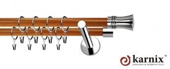 Karnisze Nowoczesne NEO Prestige 19/19mm Capri INOX - calvados