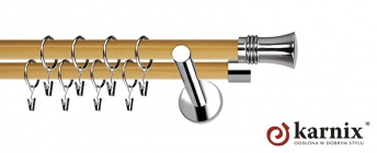 Karnisze Nowoczesne NEO Prestige 19/19mm Capri INOX - pinia