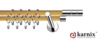 Karnisze Nowoczesne NEO Prestige 19/19mm Cylinder INOX - pinia