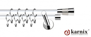 Karnisze Nowoczesne NEO Prestige 19/19mm Doris INOX - biały