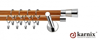 Karnisze Nowoczesne NEO Prestige 19/19mm Doris INOX - calvados