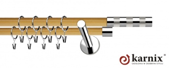 Karnisze Nowoczesne NEO Prestige 19/19mm Etiuda INOX - pinia