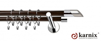 Karnisze Nowoczesne NEO Prestige 19/19mm Falko INOX - wenge