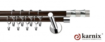 Karnisze Nowoczesne NEO Prestige 19/19mm Fresno INOX - wenge