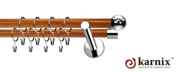 Karnisze Nowoczesne NEO Prestige 19/19mm Kula INOX - calvados