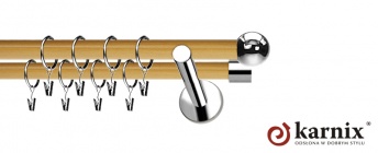 Karnisze Nowoczesne NEO Prestige 19/19mm Kula INOX - pinia