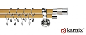 Karnisz Metalowy Prestige 19/19mm Doris INOX - pinia