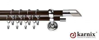 Karnisz Metalowy Prestige 19/19mm Falko INOX - wenge