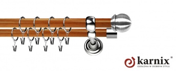 Karnisz Metalowy Prestige 19/19mm Gałka Max INOX - calvados