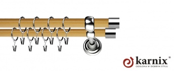 Karnisz Metalowy Prestige 19/19mm Luna INOX - pinia