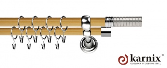 Karnisz Metalowy Prestige 19/19mm Optima INOX - pinia