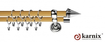 Karnisz Metalowy Prestige 19/19mm Stożek INOX - pinia