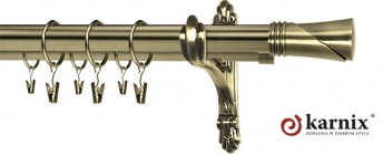 Karnisz Stylowy Barokko 25/19mm Loca antyk mosiądz