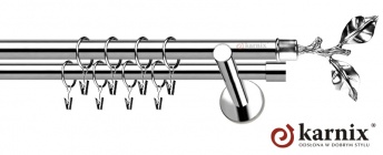 Karnisz nowoczesny NEO 25/19mm Gałązka INOX
