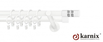 Karnisz nowoczesny NEO 25/19mm Lanso Crystal biały