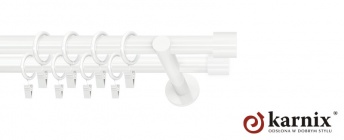 Karnisz nowoczesny NEO 25/19mm Luna biały