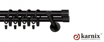 Karnisz nowoczesny NEO 25/19mm Luna czarny