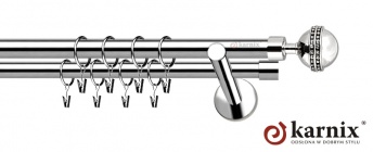 Karnisz nowoczesny NEO 25/19mm Melba Crystal INOX