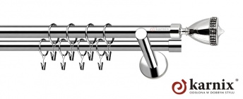 Karnisz nowoczesny NEO 25/19mm Piano Crystal INOX