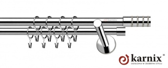 Karnisz nowoczesny NEO 25/19mm Rosetti Crystal INOX