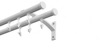 Karnisz szynowy ASPEN MODERNO 20/20mm Luna biały